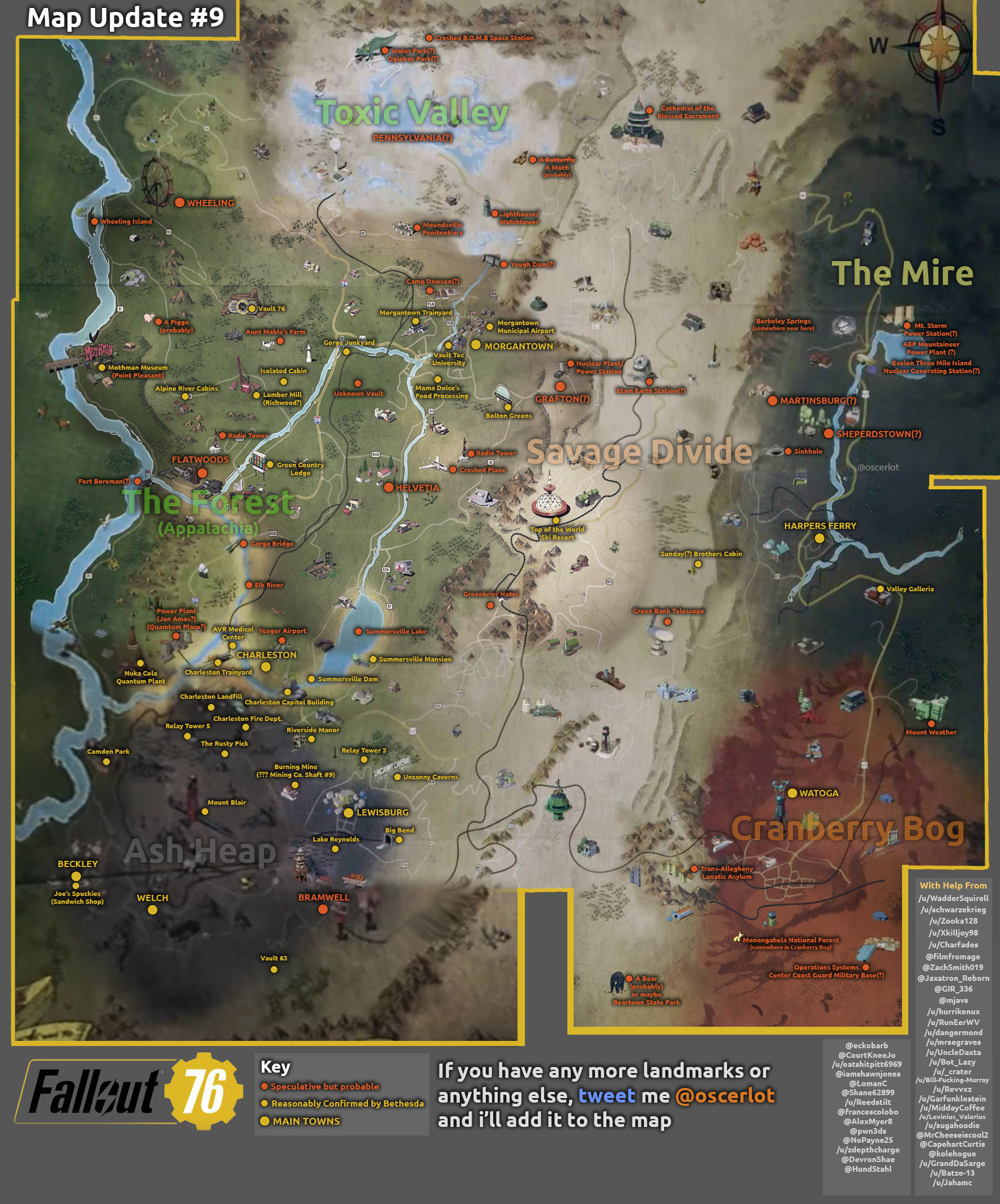 Fallout 76 Map All Confirmed And Possible Locations Vg247 9906